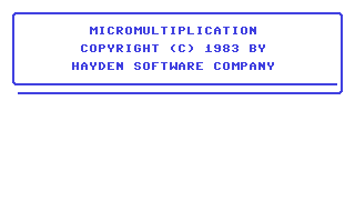 C64 GameBase microMultiplication Hayden_Software_Co.,_Inc. 1983