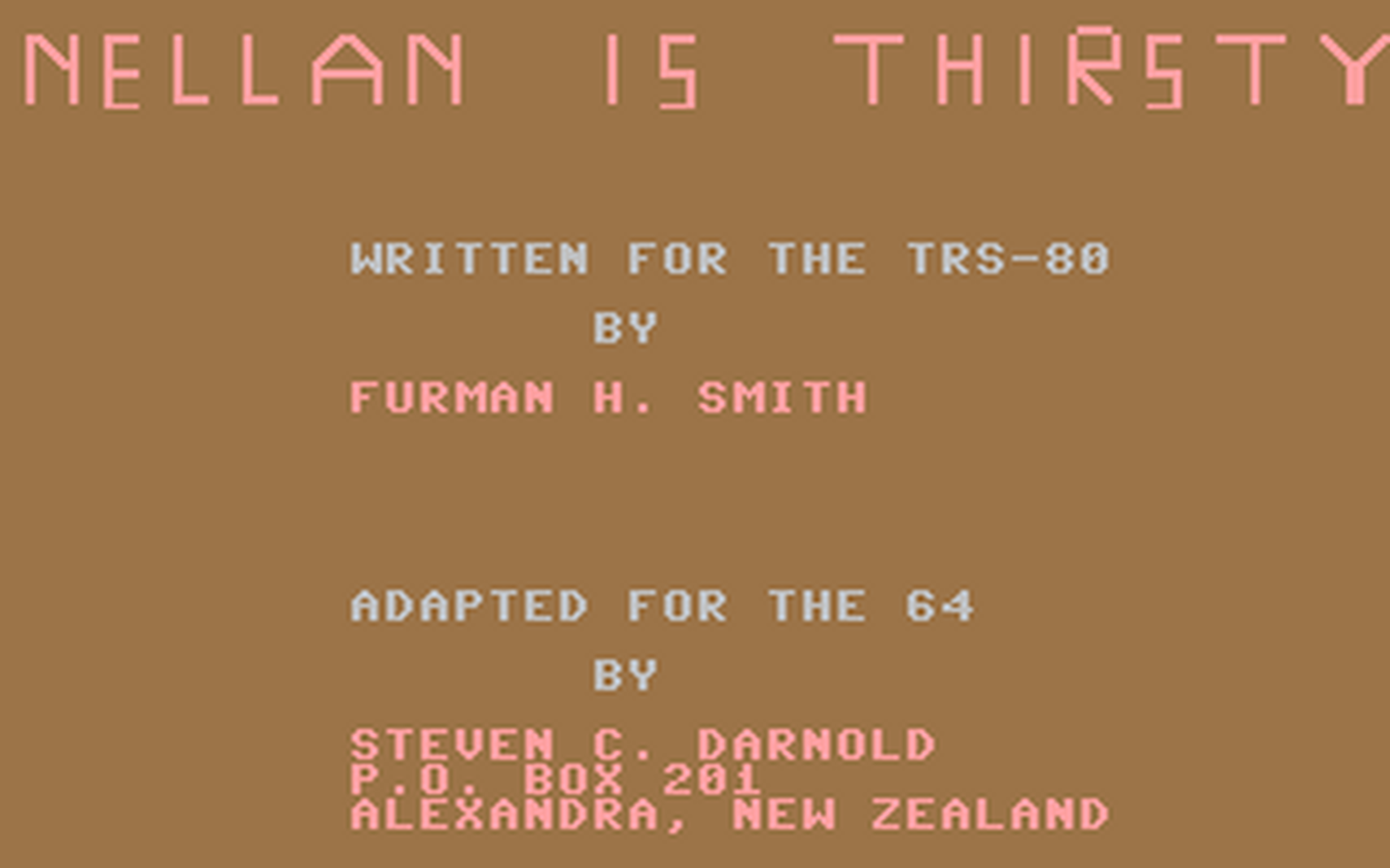 C64 GameBase Nellan_is_Thirsty The_Guild_Adventure_Software