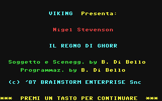 C64 GameBase Nigel_Stevenson_-_Il_Regno_di_Ghorr Edizioni_Hobby/Viking 1987