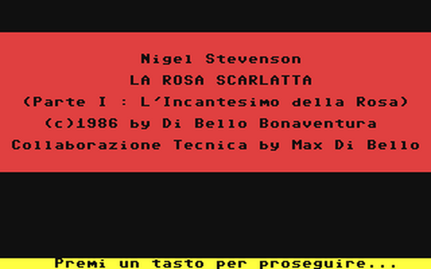 C64 GameBase Nigel_Stevenson_-_La_Rosa_Scarlatta Edizioni_Hobby/Explorer 1987