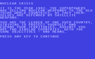 C64 GameBase Nuclear_Crisis Interface_Publications 1984