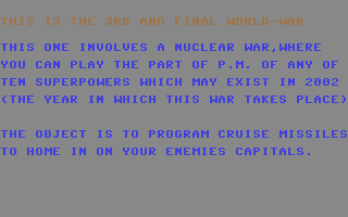 C64 GameBase Nuclear_War (Public_Domain)