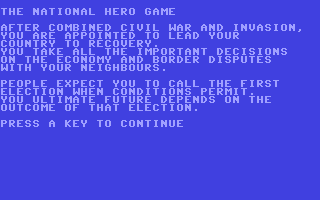 C64 GameBase National_Hero_Game,_The Interface_Publications 1984