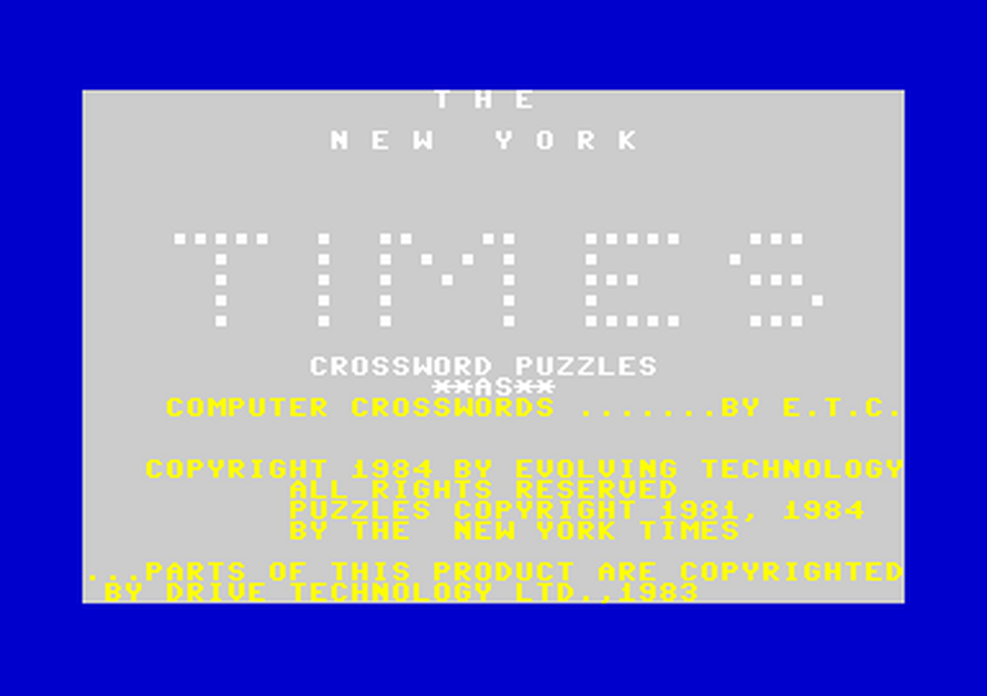 C64 GameBase New_York_Times_Crossword_Puzzles,_The ShareData,_Inc. 1984