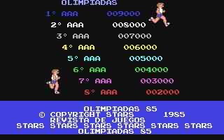 C64 GameBase Olimpiadas Microjet/STARS_Commodore 1985