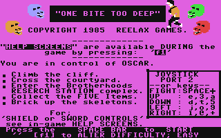 C64 GameBase One_Bite_Too_Deep Reelax_Games 1985