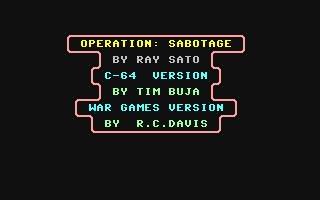 C64 GameBase Operation_Sabotage The_Guild_Adventure_Software