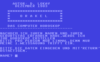 C64 GameBase Orakel Markt_&_Technik/Happy_Computer 1984