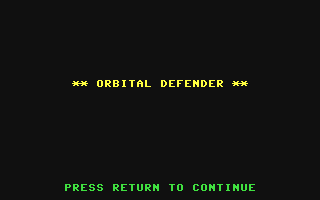 C64 GameBase Orbital_Defender Emerald_Valley_Publishing_Co./Home_Computer_Magazine 1985