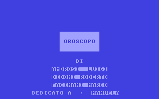 C64 GameBase Oroscopo Systems_Editoriale_s.r.l./Commodore_(Software)_Club 1984