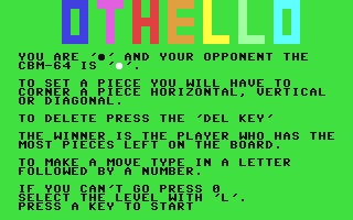 C64 GameBase Othello Robtek_Ltd. 1986