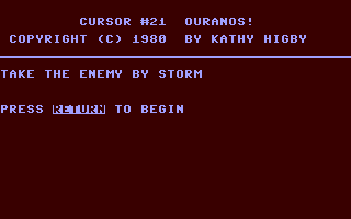 C64 GameBase Ouranos The_Code_Works/CURSOR 1980