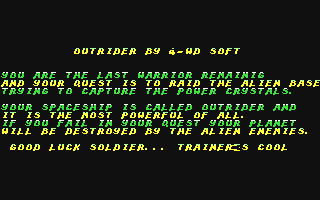 C64 GameBase Outrider Systems_Editoriale_s.r.l./Commodore_(Software)_Club 1987