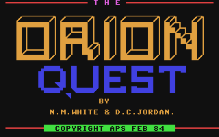 C64 GameBase Orion_Quest,_The Argus_Press_Software_(APS)/Mind_Games 1984