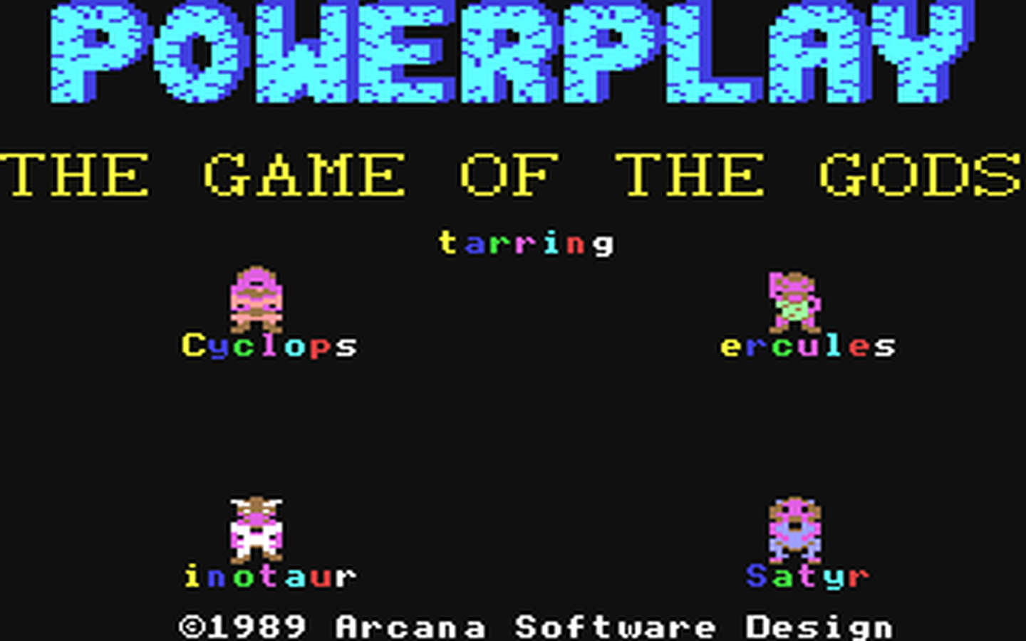C64 GameBase Powerplay_-_The_Game_of_the_Gods Arcana_Software_Design 1989