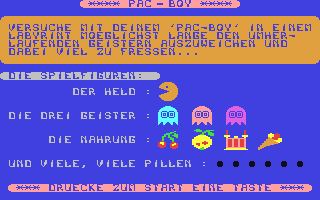 C64 GameBase Pac-Boy Markt_&_Technik/64'er 1984