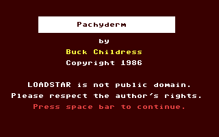 C64 GameBase Pachyderm_Panic Commodore_Business_Machines,_Inc./PowerPlay 1986