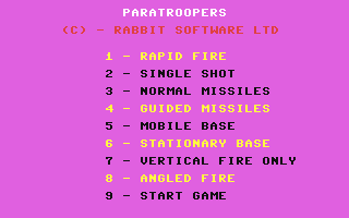 C64 GameBase Paratroopers Rabbit_Software 1983