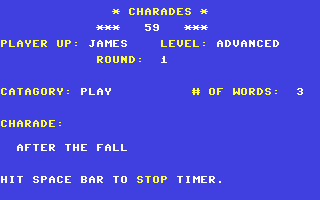 C64 GameBase Party_Charades Millhouse_Software
