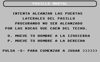C64 GameBase Pasillo_Mortal Grupo_de_Trabajo_Software_(GTS)_s.a./Commodore_Computer_Club 1986
