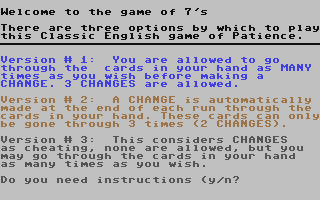 C64 GameBase Patience_-_The_Game_of_7's Courbois_Software 1983