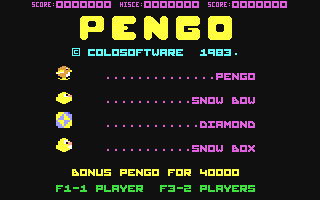 C64 GameBase Pengo Colosoftware 1983