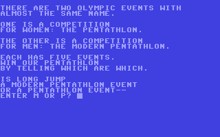 C64 GameBase Pentathlons Scholastic,_Inc./Hard-Soft_Inc. 1984