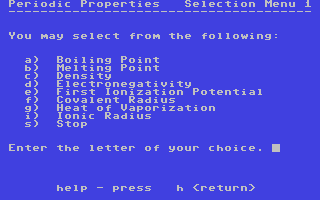 C64 GameBase Periodic_Properties Commodore_Educational_Software 1983