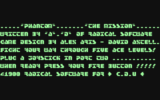 C64 GameBase Phantom_-_The_Mission Argus_Specialist_Publications_Ltd./Commodore_Disk_User 1989