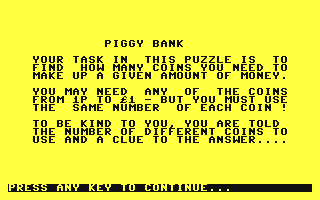 C64 GameBase Piggy_Bank Guild_Publishing/Newtech_Publishing_Ltd. 1984