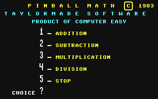 C64 GameBase Pinball_Math Taylormade_Software 1983