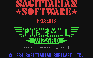 C64 GameBase Pinball_Wizard CP_Software/Sagittarian_Software_Ltd. 1984