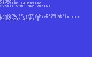 C64 GameBase Pinball Creative_Computing 1979