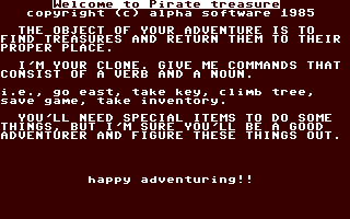 C64 GameBase Pirate_Treasure Alpha_Software_Ltd. 1986