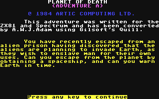C64 GameBase Planet_of_Death 1986