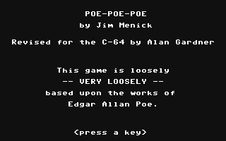 C64 GameBase Poe_Adventure Loadstar/Softalk_Production 1984