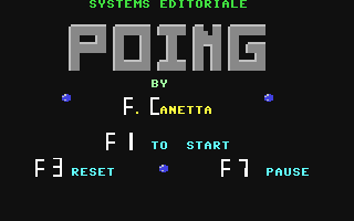 C64 GameBase Poing Systems_Editoriale_s.r.l./Commodore_(Software)_Club 1986