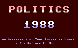 C64 GameBase Politics_1988 Loadstar/Softdisk_Publishing,_Inc. 1988