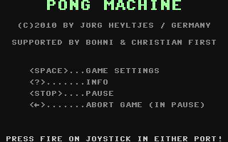 C64 GameBase Pong_Machine (Public_Domain) 2010