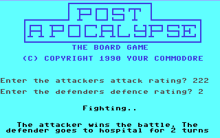 C64 GameBase Post_Apocalypse_-_The_Board_Game Alphavite_Publications_Ltd./Your_Commodore 1990