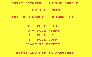 C64 GameBase Potty_Painter_-_In_The_Jungle Rabbit_Software 1983