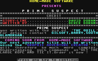 C64 GameBase Prime_Suspect (Public_Domain)