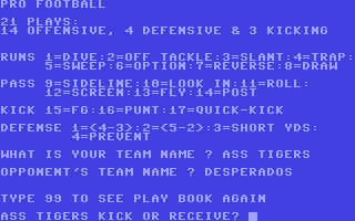 C64 GameBase Pro_Football (Public_Domain)