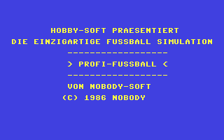 C64 GameBase Profi-Fußball Hobby-Soft 1986