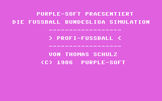 C64 GameBase Profi-Fußball_ Purple-Soft 1986