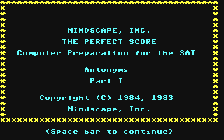 C64 GameBase Perfect_Score,_The Mindscape,_Inc. 1987