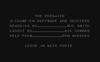 C64 GameBase Predator,_The Champion_Software 1994