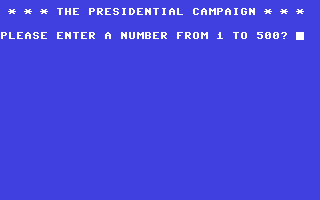 C64 GameBase Presidential_Campaign,_The Creative_Computing 1984