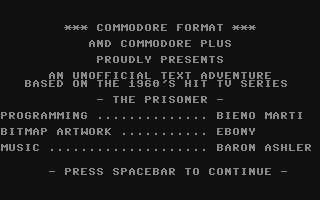 C64 GameBase Prisoner,_The www.commodoreplus.org 2014