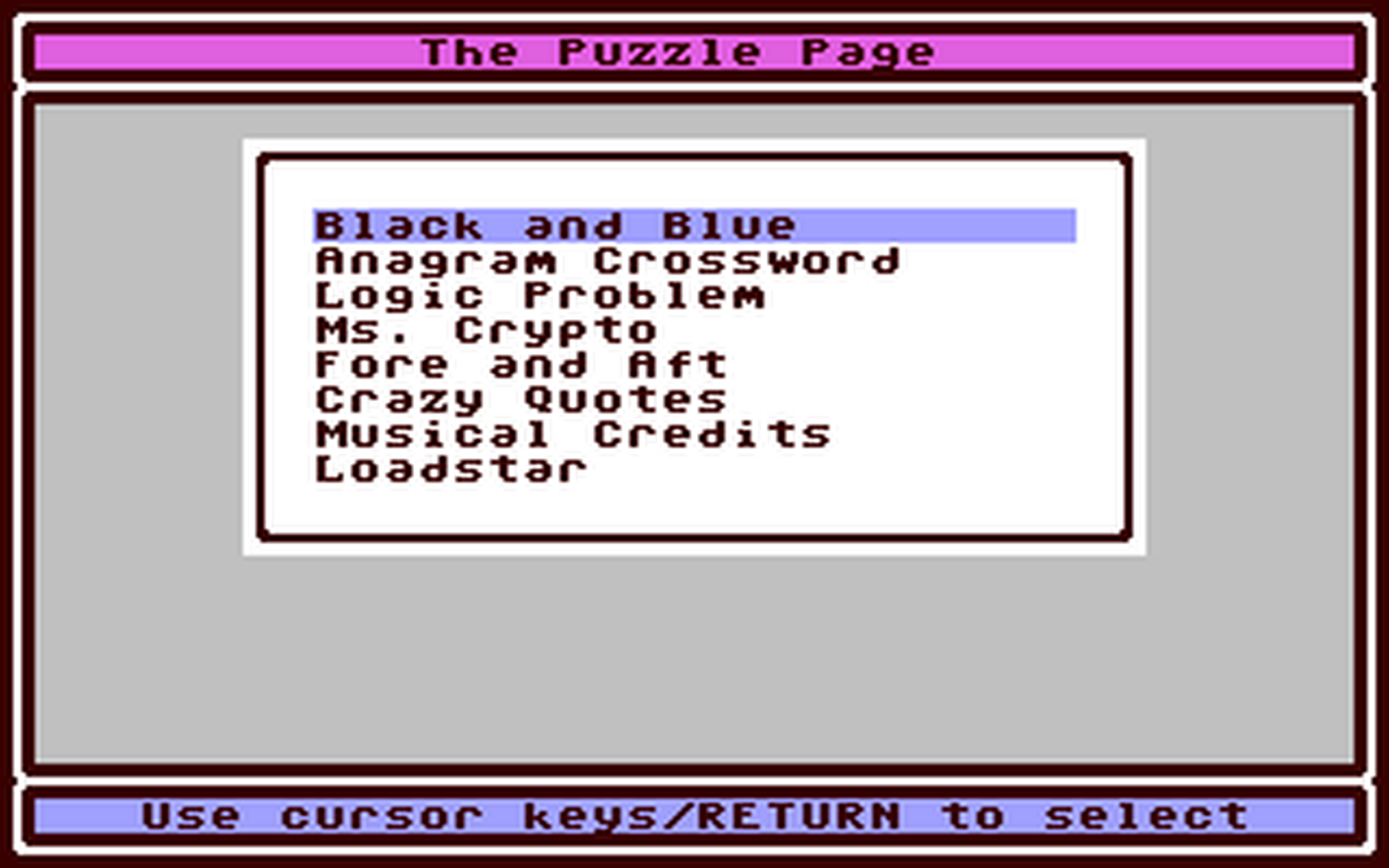 C64 GameBase Puzzle_Page_#120,_The Loadstar/Softdisk_Publishing,_Inc. 1994